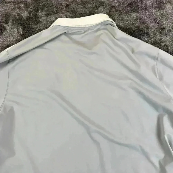 Nike Golf Dri-Fit Mickey Mouse Disney Parks Men's Polo Sz L Striped Yellow Gray - Picture 10 of 11